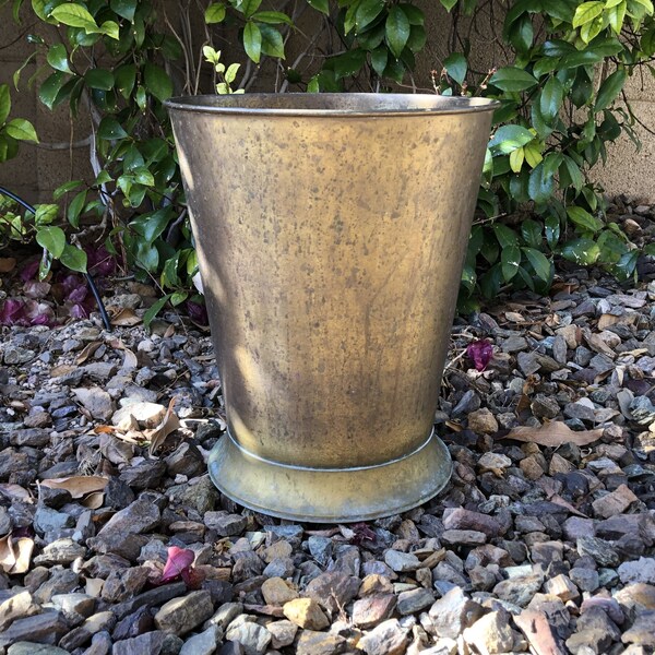Brass Trash Can Etsy