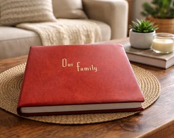Leather Photo Album, Our Family, Wedding Album
