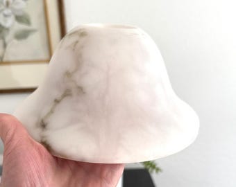 4 White Alabaster Replacement Light Shades, 1 3/4" top opening