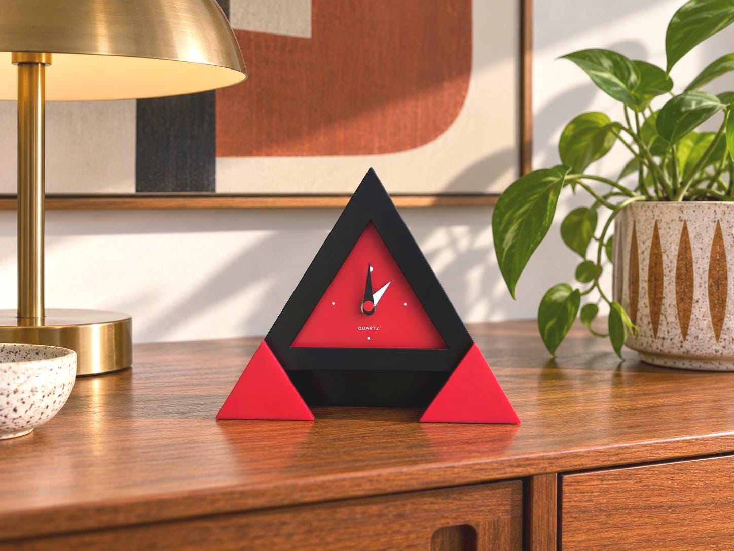 Triangle Clock - Etsy