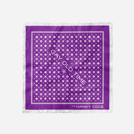 The Hanky Code Monogram Scarf in Purple - Etsy