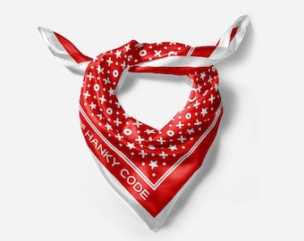 The Hanky Code Monogram Scarf in Red - Etsy