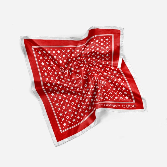 The Hanky Code Monogram Scarf in Red - Etsy