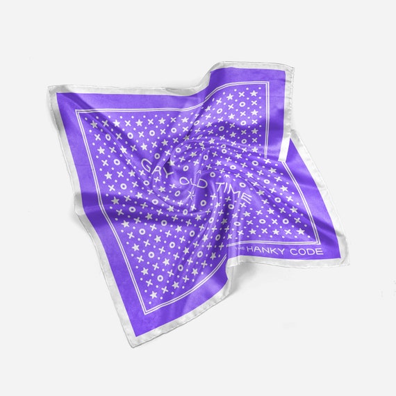 The Hanky Code Monogram Scarf in Lavender - Etsy