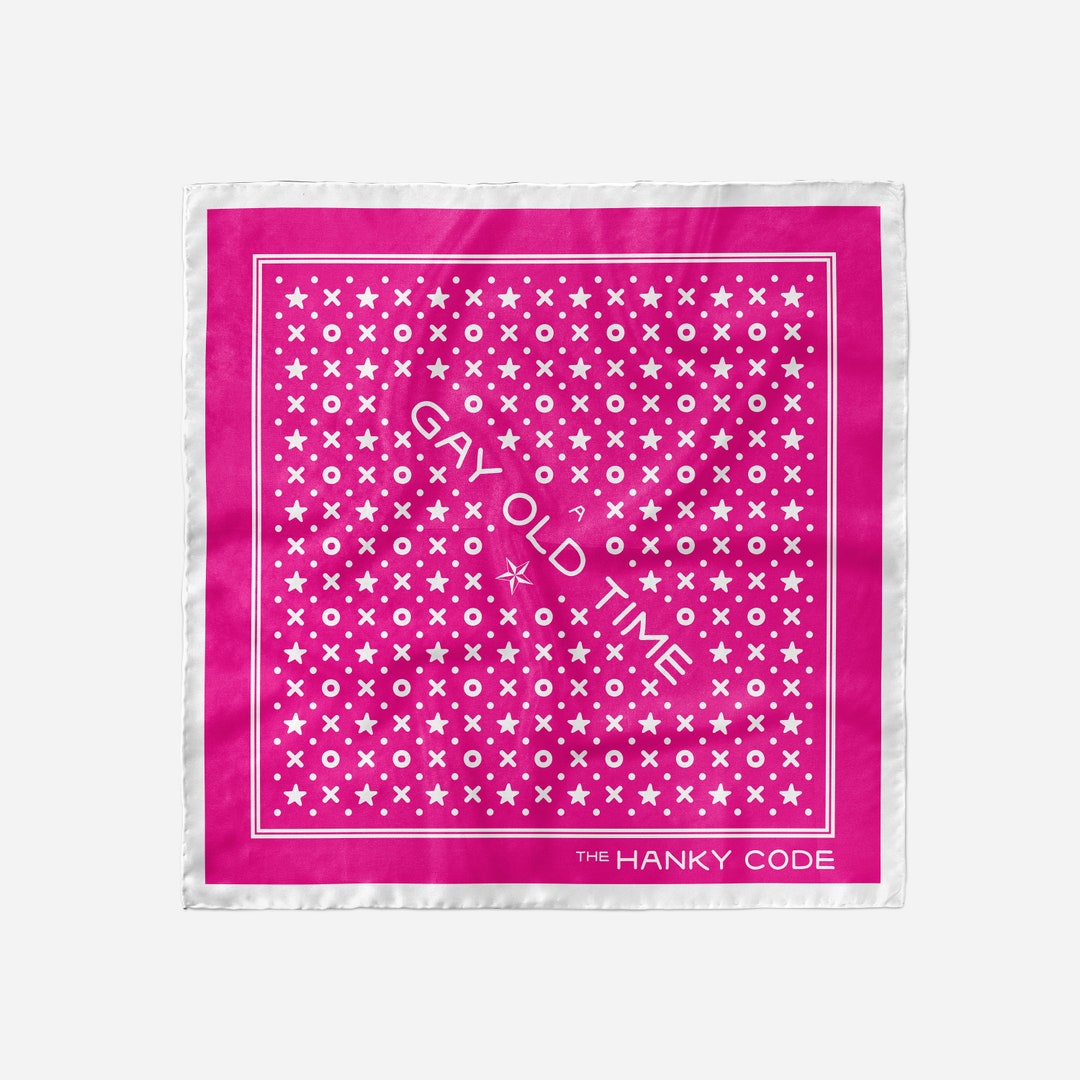 Hankichief Code The Hanky Code Monogram Scarf in Fuschia - Etsy
