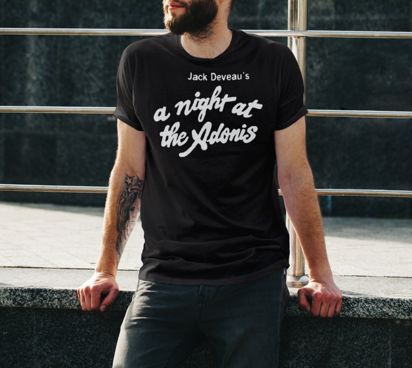 A Night At The Adonis White Logo T-Shirt (1978)