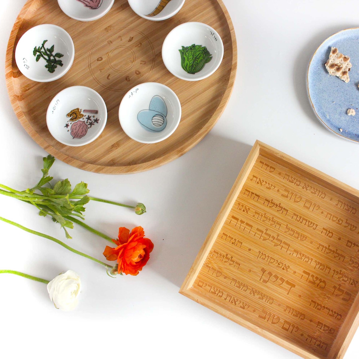 Unique Seder Plate & Matza Box Set | Passover Seder Decor | Hebrew Inscription Gift | Exclusive Passover Gift | Prestigious Jewish Gift - Etsy