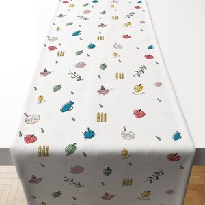 Chemin de table sur le thème de Hanoukka | Coureur juif de vacances | Illustration de Hanoucca | Cadeaux Hanoucca | Idée cadeau juive | Chemin de table Chanuka amusant