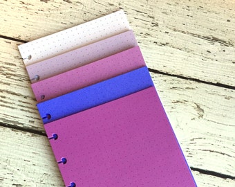 PURPLE PASSION Planner Paper fits Happy Planner & Levenger Circa size Planners