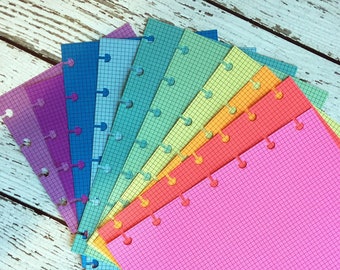 SPRING RAINBOW Planner Paper fits Happy Planner & Levenger Circa Planners
