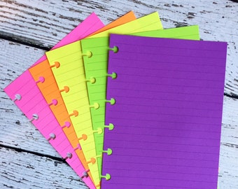 NEON Planner Paper fits Happy Planner & Levenger Circa size Planners