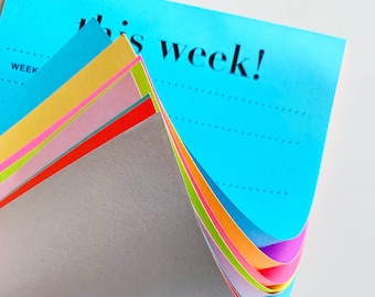 THIS WEEK! Notepad - Glue bound Rainbow Notepad - Planner To Do