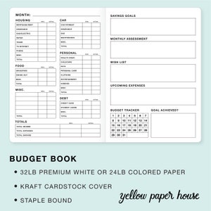 BUDGET BOOK Traveler's Notebook Insert Choice of 23 colors and 8 sizes image 1