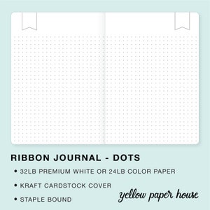 RIBBON Journal - DOTS Traveler's Notebook Insert  - Choice of 23 colors and 8 sizes