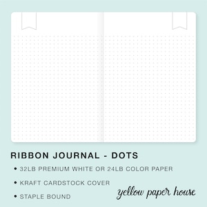 RIBBON Journal - DOTS Traveler's Notebook Insert  - Choice of 23 colors and 8 sizes