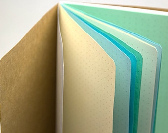 COOL SEAGLASS Traveler's Notebook Insert   - Choice of Patterns and 8 sizes