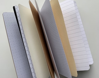 NEUTRAL Junque Insert Notebook - Mixed Paper Travelers Notebook Insert - 8 Sizes