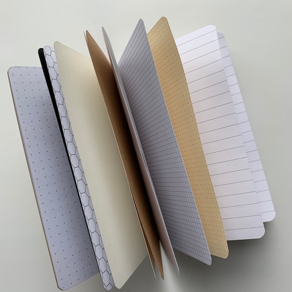 NEUTRAL Junque Insert Notebook - Mixed Paper Travelers Notebook Insert - 8 Sizes