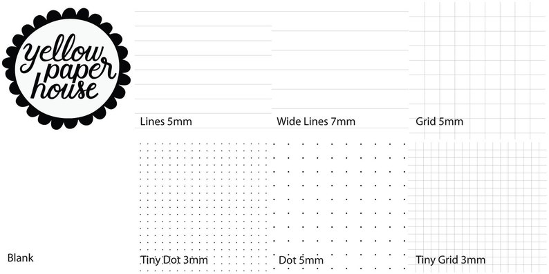 PERSONAL Size Planner Notepaper 40 Sheets Your choice of 22 colors and 10 patterns image 2