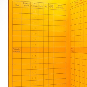WALKING or RUNNING LOG Insert to fit Midori Traveler&#39;s Notebook - Choose from 23 colors and 8 sizes