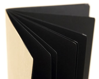 BLACKOUT! Black paper Traveler's Notebook Insert   - Choice of 8 sizes.