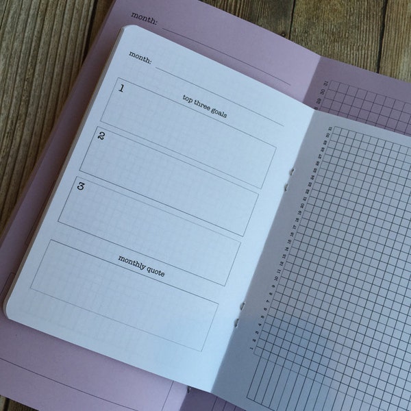 HABIT TRACKER Traveler's Notebook Insert - Available in 8 sizes and 23 colors