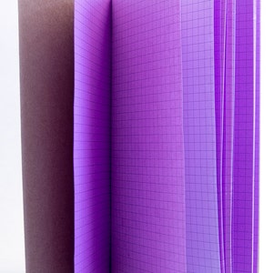PURPLE PASSION Inserto para cuaderno de viajero - Elección de patrones y 8 tamaños