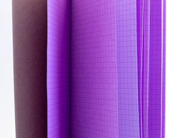 PURPLE PASSION Traveler's Notebook Insert   - Choice of Patterns and 8 sizes