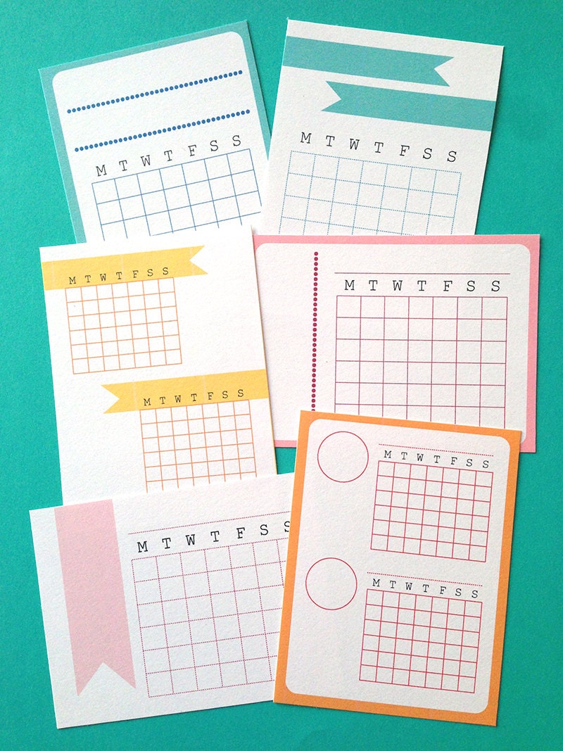 Printable 3x4 Month Calendars Journal Cards Instant Download Planner Scheduling, Journaling, Scrapbooking, Project Life - Etsy printable-3x4-month-calendars-journal-cards-instant-download-planner-scheduling-journaling-scrapbooking-project-life-etsy