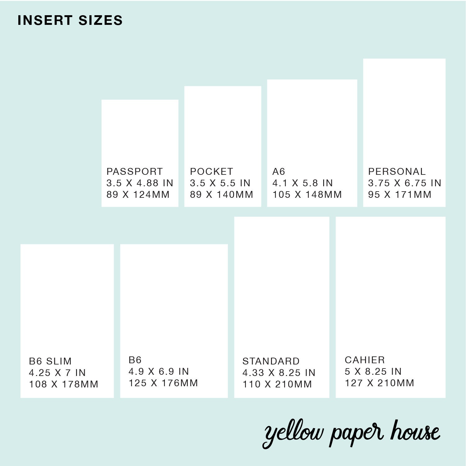 WEEKLY VERTICAL BLANK Boxes Traveler's Notebook Insert - Choose