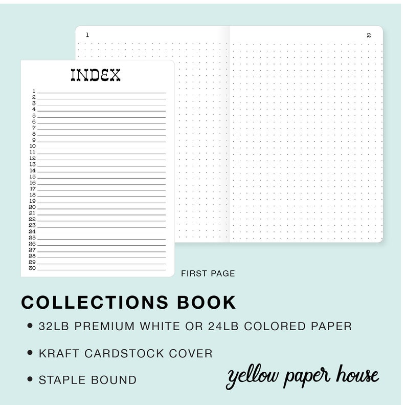COLLECTIONS with Index Traveler's Notebook Insert Choice of 23 colors and 8 sizes image 4