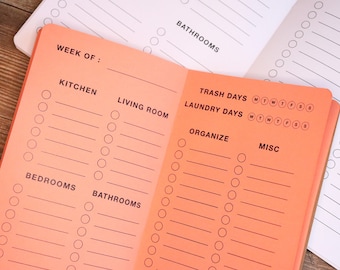 CLEANING / HOUSEHOLD Traveler's Notebook Insert - Choice of 22 colors and 8 sizes