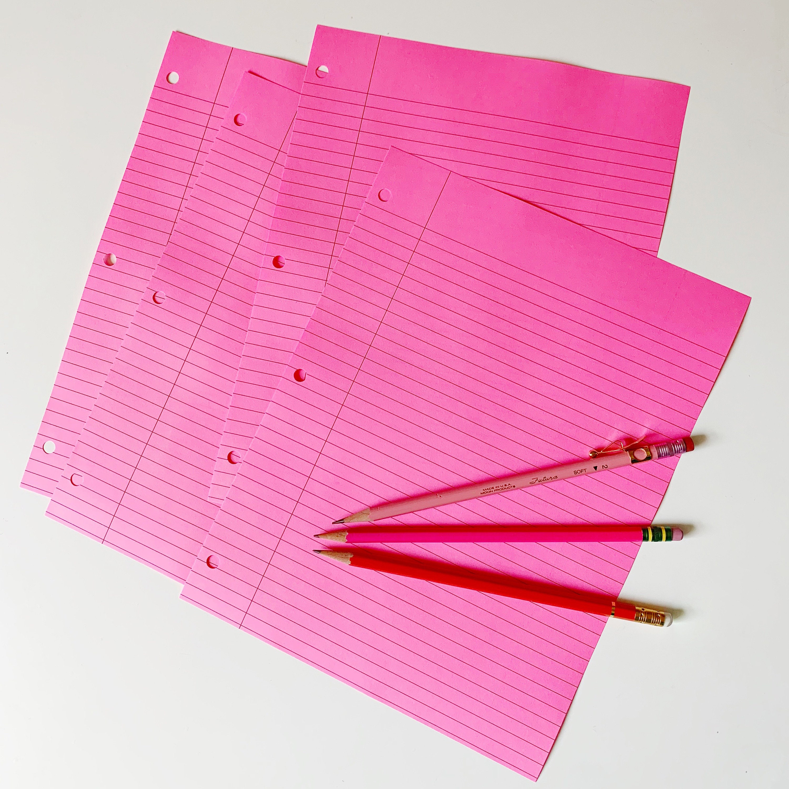 Colored online binder paper