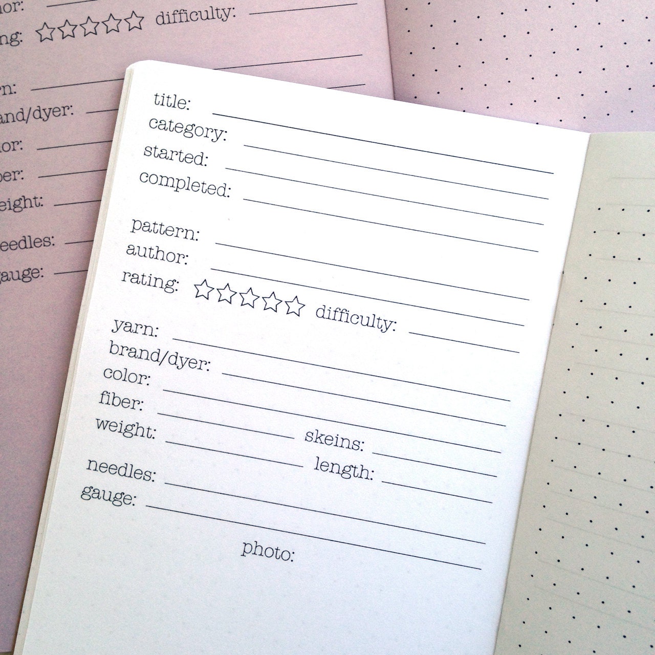 KNITTING/CROCHET PROJECT Journal Traveler's Notebook - Etsy