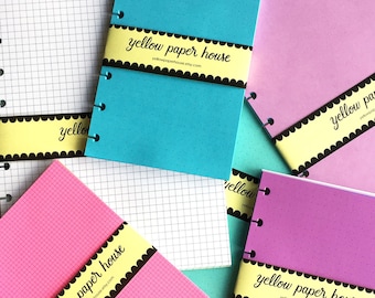 Papel perforado para agenda, 40 hojas ~ Compatible con HAPPY PLANNER BIG y Levenger, tamaño carta ~ Puede elegir entre 22 colores y 10 patrones