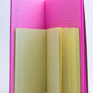 TIMED DAILY Schedule Planner Traveler's Notebook Insert  - Choice of 23 Colors and 8 Sizes