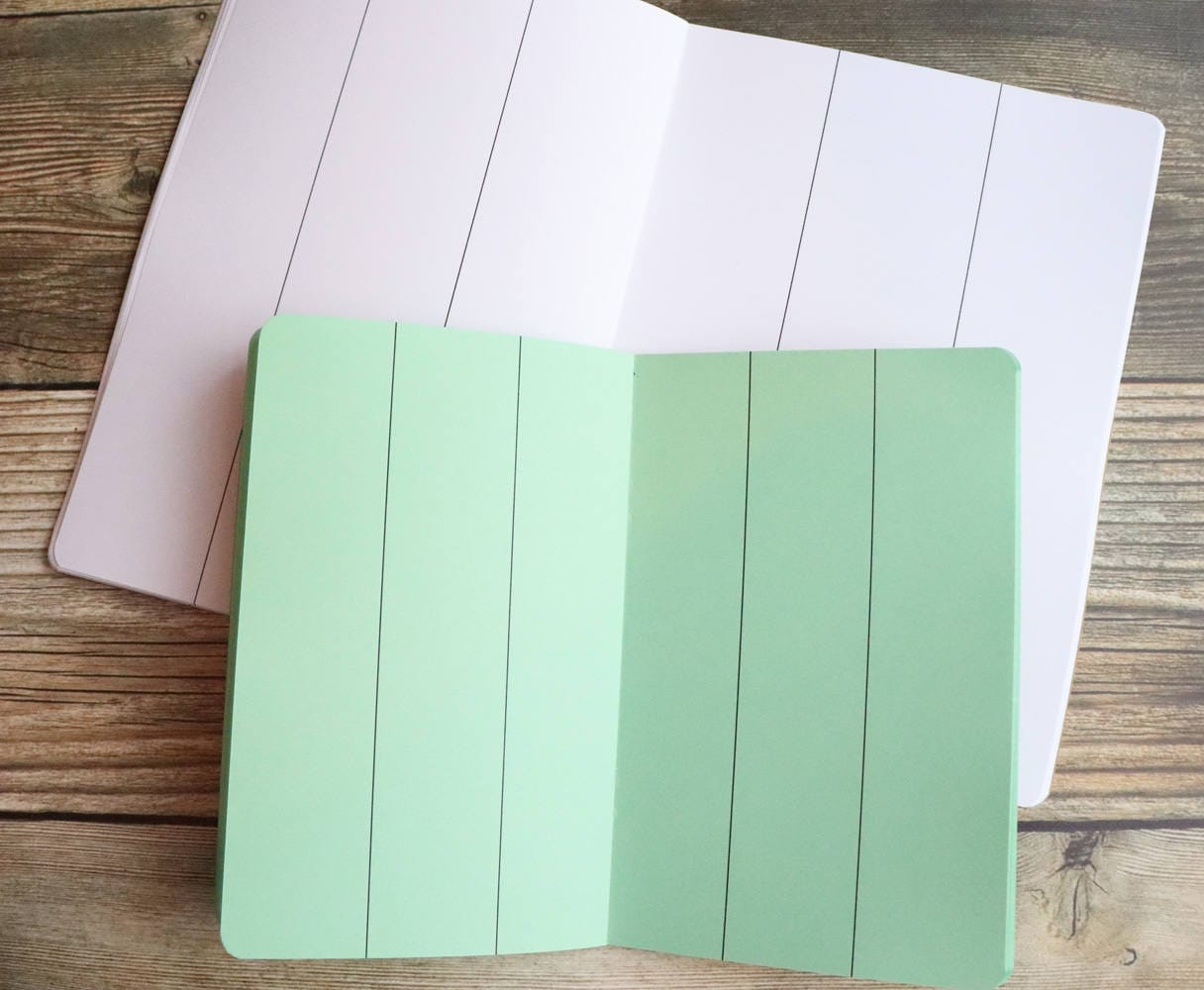 6 COLUMN VERTICAL DIY Travelers Notebook Insert B6 B6 Slim