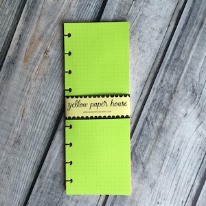 HALF SHEET Vertical  Notepaper to fit Happy Planner and Filofax Planners A5 / Personal / Classic / Mini Disc