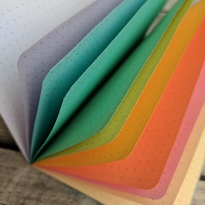 PASTEL RAINBOW Traveler&#39;s Notebook Insert  - Choice of 8 sizes and 10 patterns