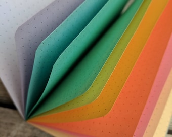 PASTEL RAINBOW Traveler's Notebook Insert  - Choice of 8 sizes and 10 patterns