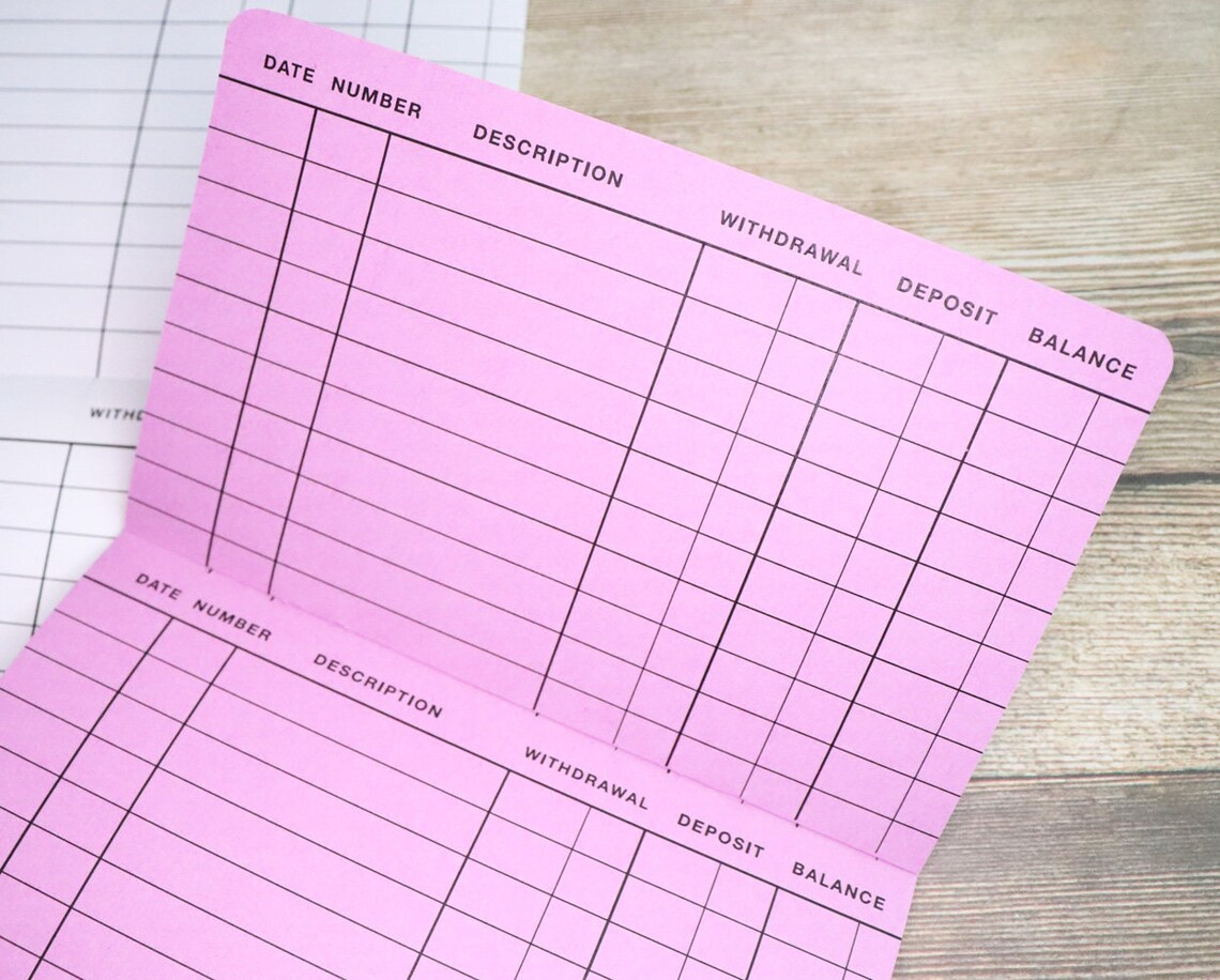 CHECKBOOK Register Traveler's Notebook Insert Choice of Etsy