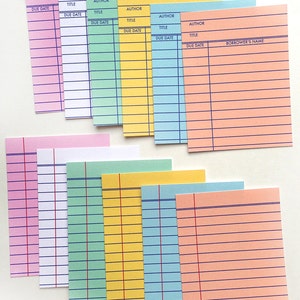 Printable 3x4 Journal Cards - Library Cards - Instant Download ...