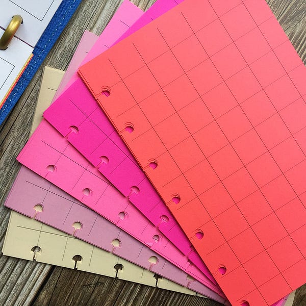 PEONY Planner Paper fits Happy Planner & Levenger Circa size Planners