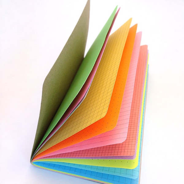 Inserto para cuaderno de viaje ARCOÍRIS MULTICOLOR - Elección de 8 tamaños