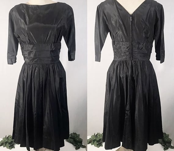 Vintage 50s Jonathan Logan Satin Swing Dress