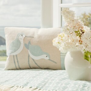 Handmade Dunlin seabird cushion image 3