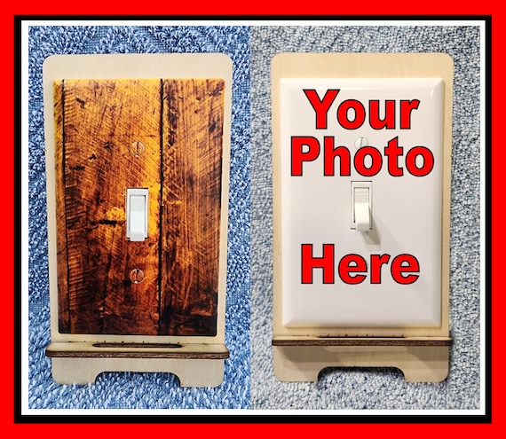 Light Switch Cover, Custom UV Printed with Your Photo, Single Switch, Contractor Grade, Photo, Art, Lettering, Free Shipping