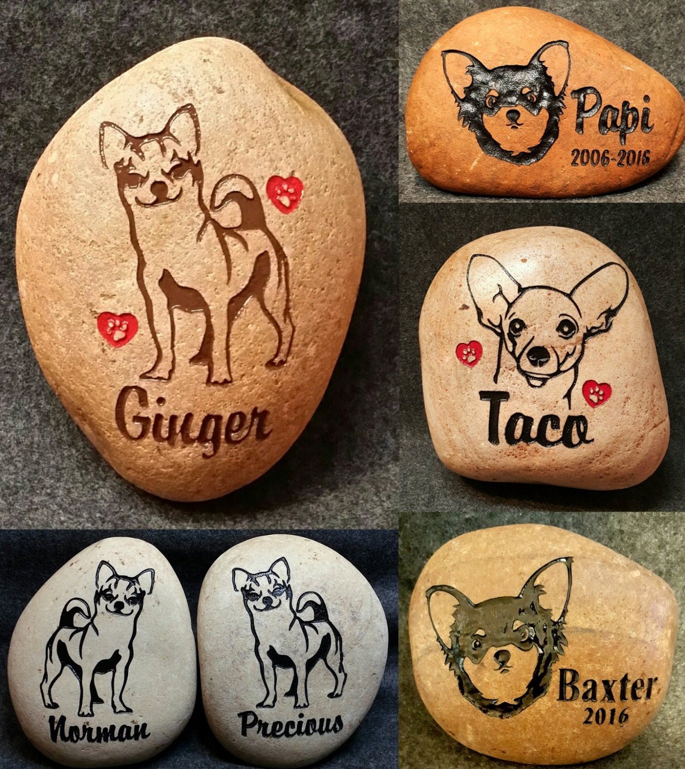 chihuahua memorial stone