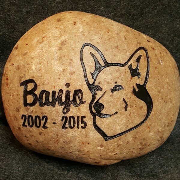 Corgi Memorial Stone, Pet Memorial Stone, Multiple Sizes, Engraved, Indoor Outdoor, Grave Marker, Headstone,  FREE SHIPPING