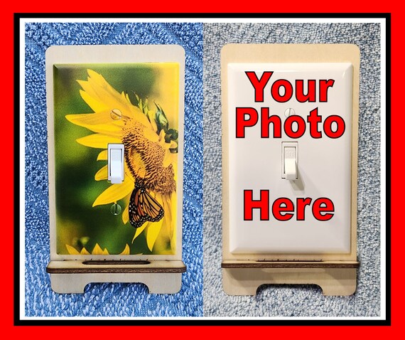 Light Switch Cover, Custom UV Printed with Your Photo, Single Switch, Contractor Grade, Photo, Art, Lettering, Free Shipping